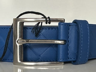 NWT $580 Синий ремень Bottega Veneta Intrecciato из кожи наппа 40/100 IT 580673 
