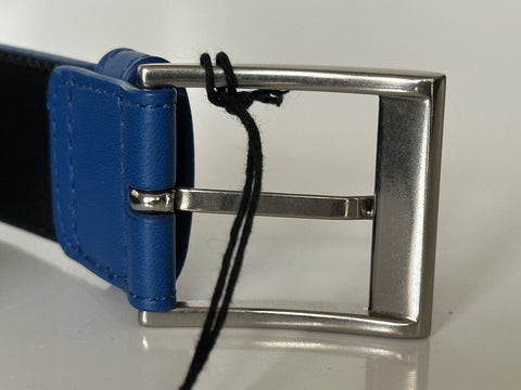 NWT 580 $ Bottega Veneta Intrecciato Nappaleder Blauer Gürtel 40/100 IT 580673 