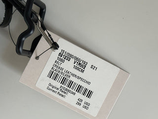 NWT $420 Ремень Bottega Veneta Crease Leather Black/Silver 40/100 IT 691233 