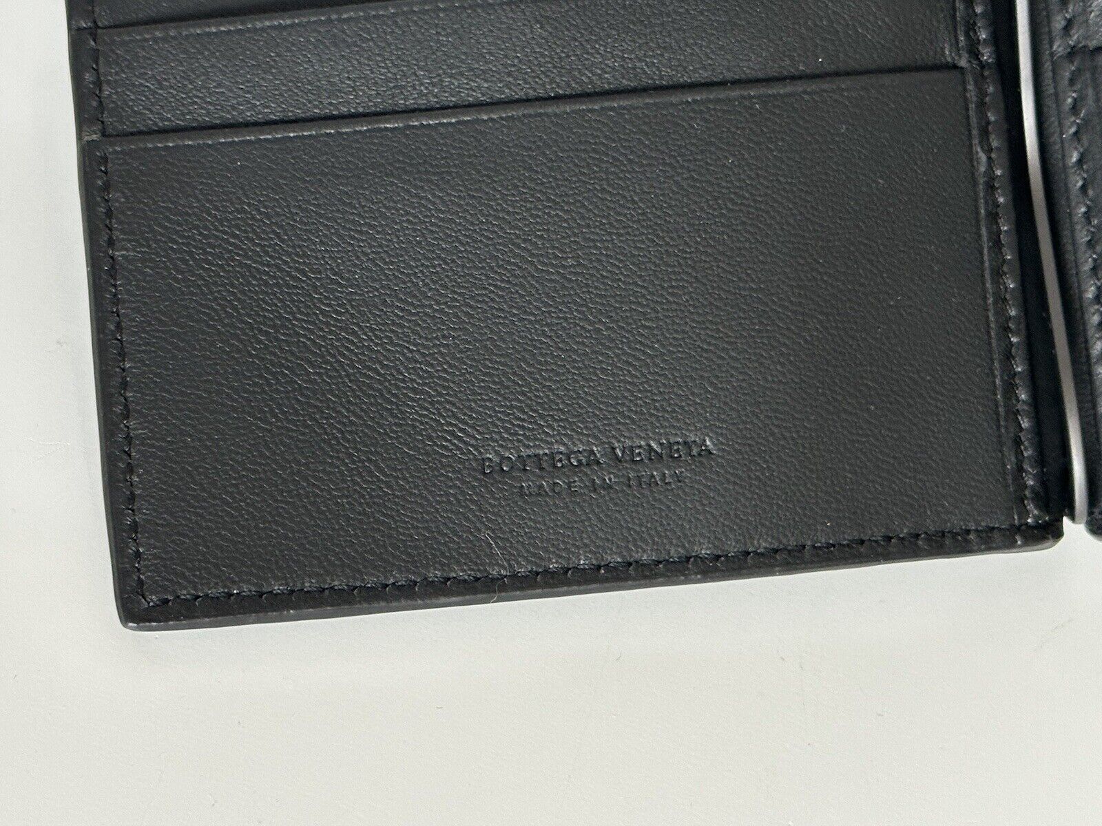 NWT Черный кошелек Bottega Veneta Intrecciato из кожи крокодила/наппа 700 долларов США 123180 IT