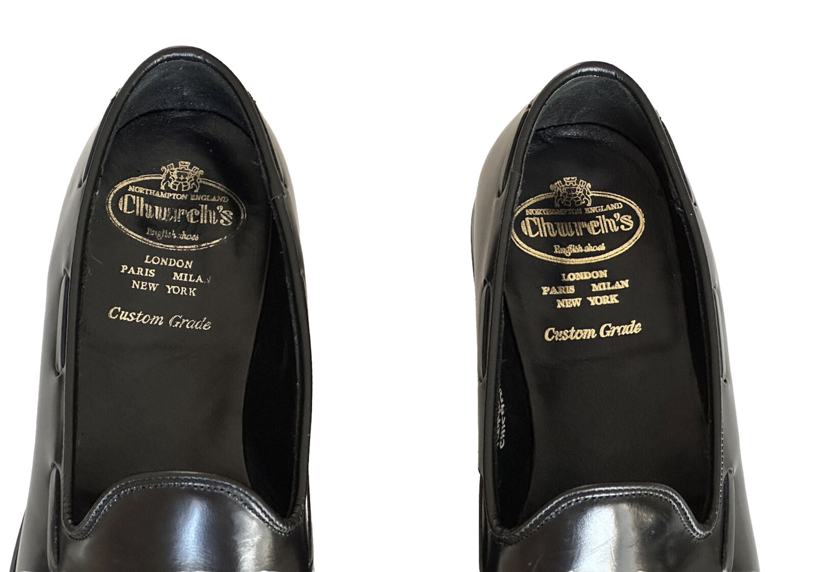 Church's Men's Black Polish Binder Leather Chicane Shoes 10 US EDC040 UK