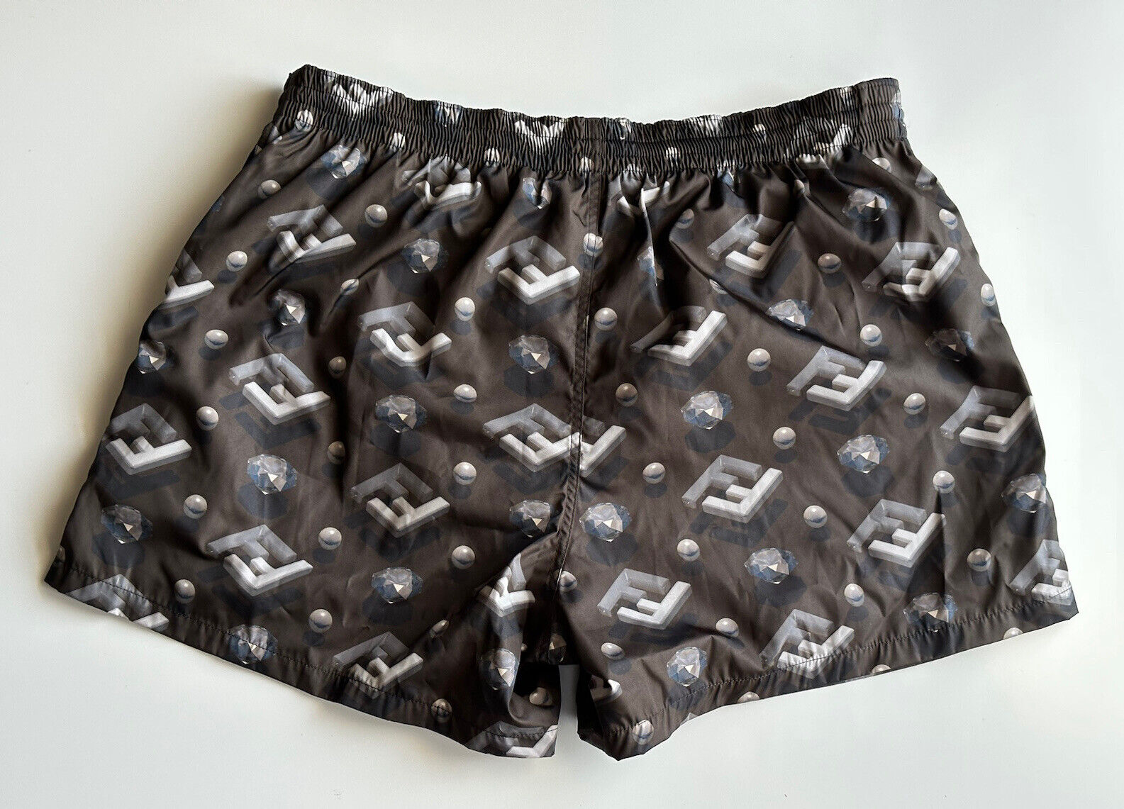 NWT $620 Fendi FF Men's Black Boxer Swim Shorts 36 US (52 Euro) Italy FXB077AL45