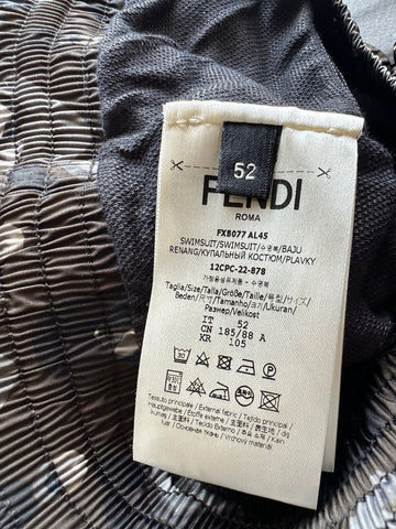 NWT $620 Fendi FF Men's Black Boxer Swim Shorts 36 US (52 Euro) Italy FXB077AL45