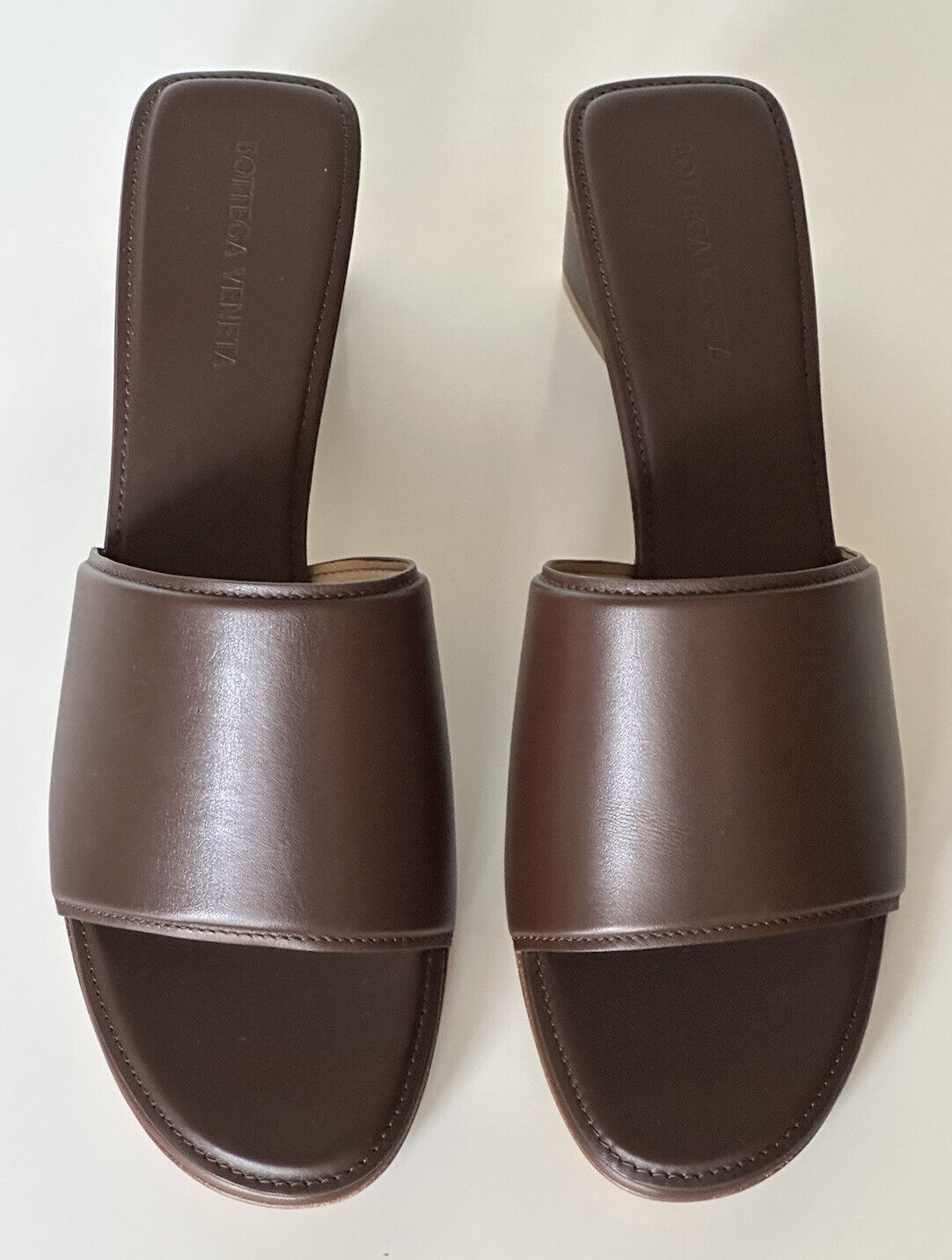 NIB $760 Bottega Veneta Calf Leather Sandals Shoes Brown 9 US 651378 Italy