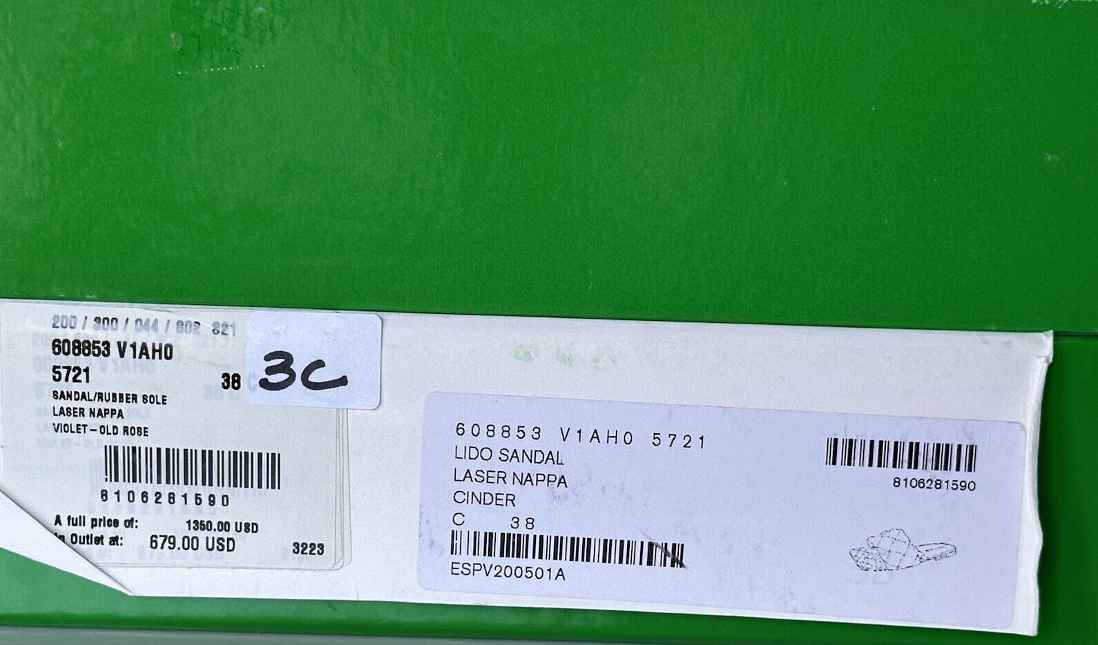 NWT $1350 Bottega Veneta Lido Violet — сандалии на плоской подошве Old Rose, 8, США, 608853 