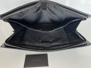 Новый блестящий кожаный чехол для документов Bottega Veneta Intrecciato, черный 592859, стоимостью 1900 долларов. 