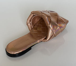 NWT $1350 Bottega Veneta Lido Violet — Сандалии на плоской подошве Old Rose, обувь 7,5 США, 608853 