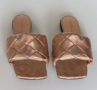 NWT $1350 Bottega Veneta Lido Violet — Сандалии на плоской подошве Old Rose, обувь 7,5 США, 608853 