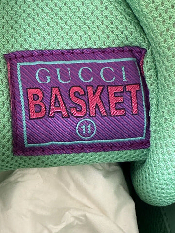 NIB Gucci Basket Demetra Leather  Multicolor High-top Sneakers 11.5 US 661303 IT