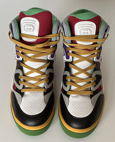 NIB Gucci Basket Demetra Leather  Multicolor High-top Sneakers 11.5 US 661303 IT