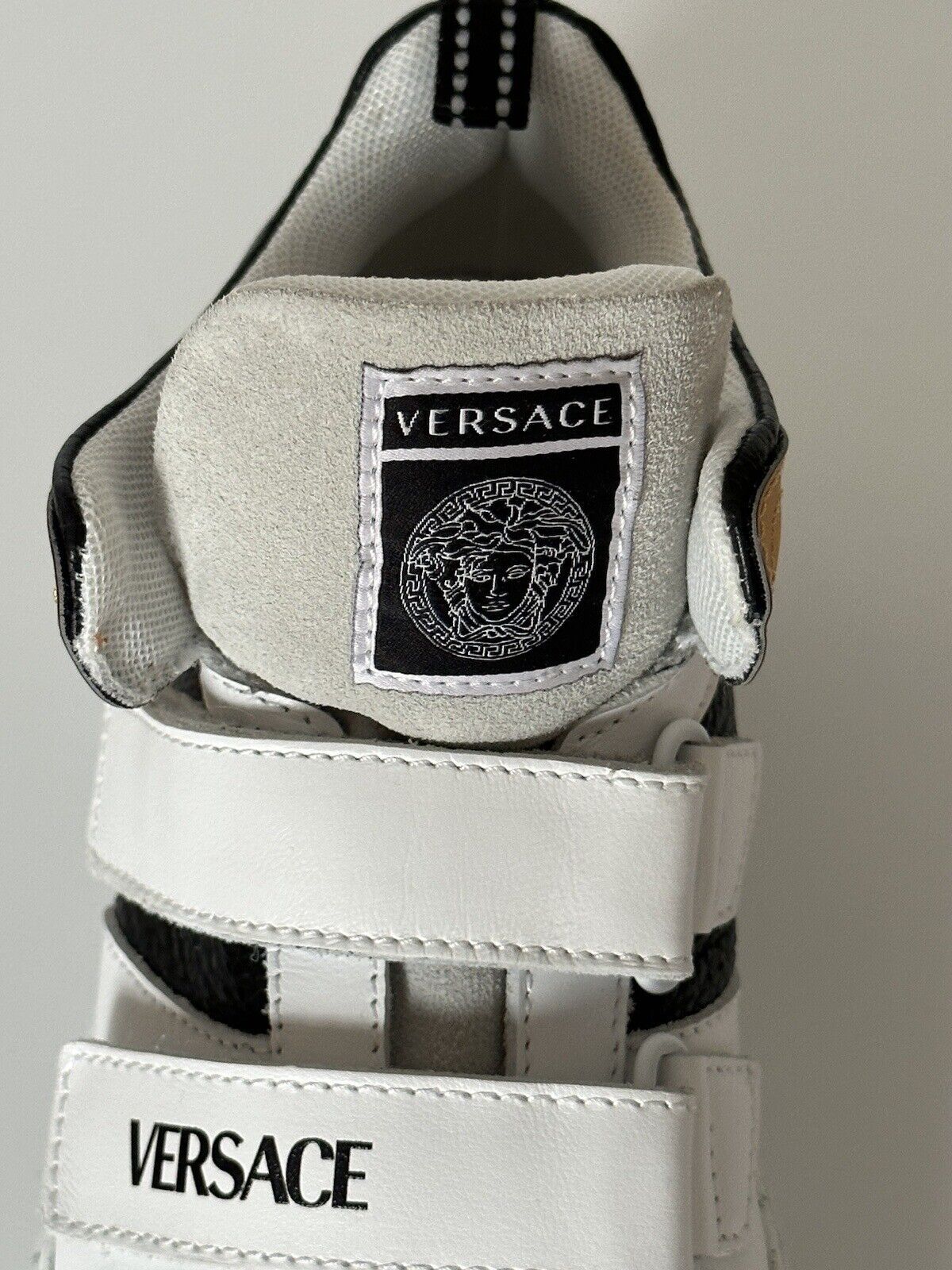 Neu mit Etikett: 575 $ Versace La Greca High-Top-Sneaker für Jungen 34 Euro (9,7 Zoll Länge) Italien 