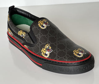 Мужские низкие кроссовки NIB Gucci Tiger Black Canvas 11,5 US (Gucci 11) 699971 IT 