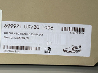 Мужские низкие кроссовки NIB Gucci Tiger Black Canvas 11,5 US (Gucci 11) 699971 IT 
