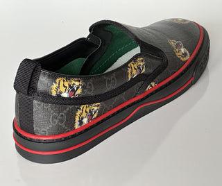 Мужские низкие кроссовки NIB Gucci Tiger Black Canvas 11,5 US (Gucci 11) 699971 IT 