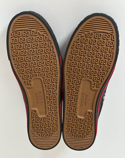 Мужские низкие кроссовки NIB Gucci Tiger Black Canvas 11,5 US (Gucci 11) 699971 IT 