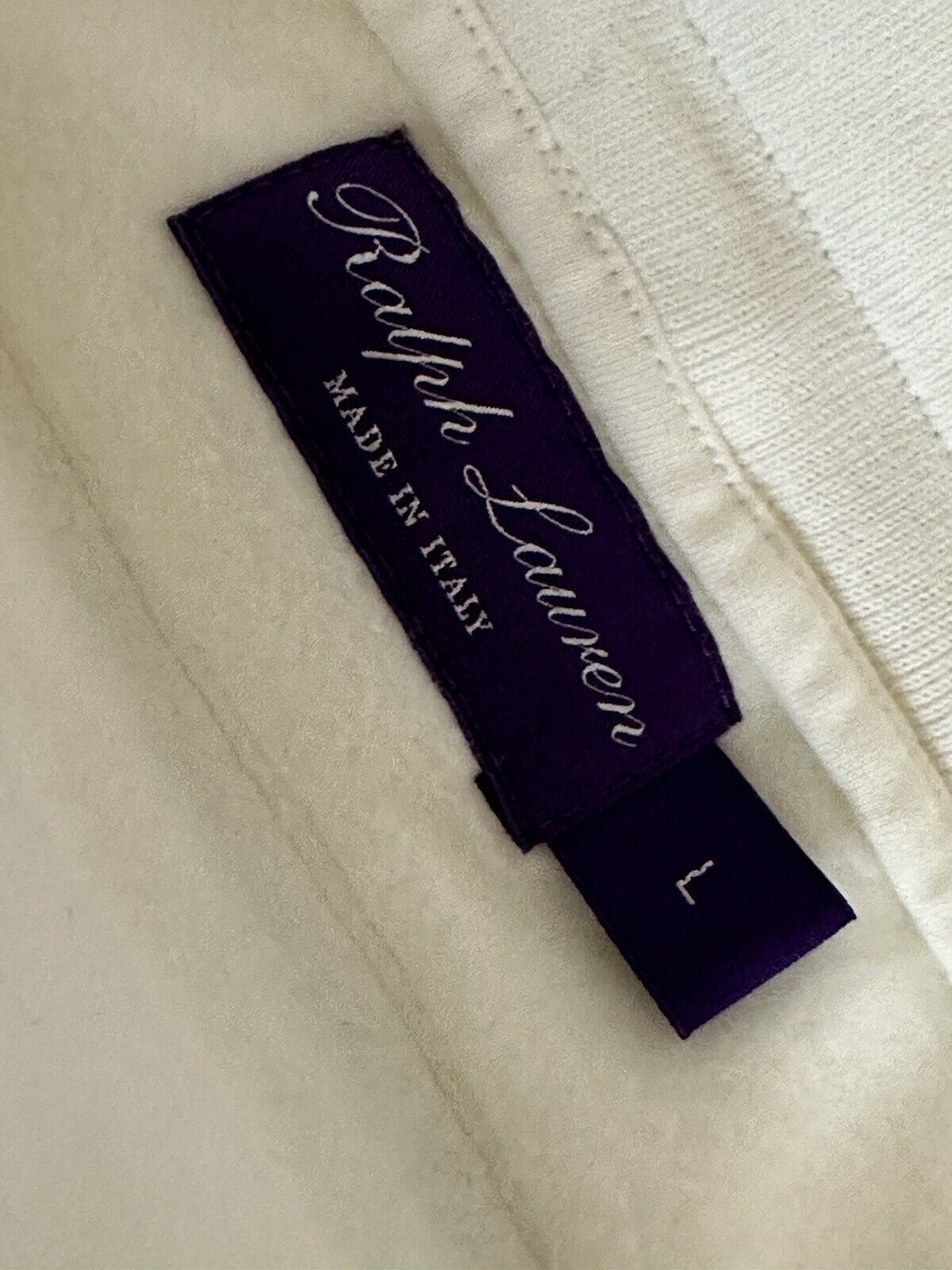 СЗТ $695 Ralph Lauren Purple Label Большие повседневные белые брюки, сделано в Италии 