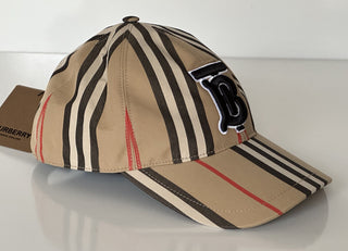 NWT $400 Бейсбольная кепка Burberry Stripe TB Archive Бежевая M (57 см) 8026924 Италия