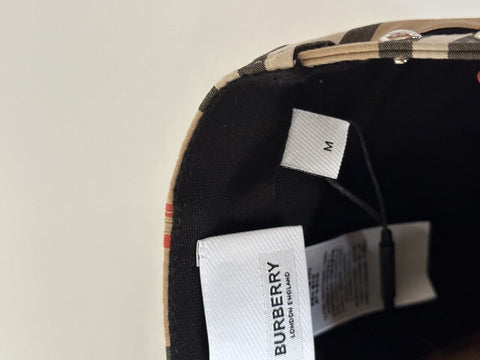 NWT $400 Burberry Stripe TB Baseball Cap Archive Beige M (57 cm) 8026924 Italy