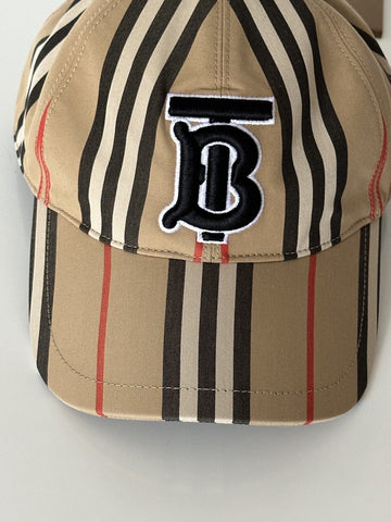 NWT $400 Burberry Stripe TB Baseball Cap Archive Beige M (57 cm) 8026924 Italy