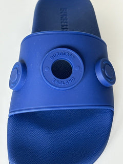 Мужские шлепанцы Furley Royal Blue за 420 долларов США Burberry Eyelet 10 США 8049674 IT 