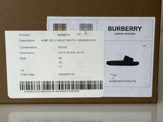Мужские шлепанцы Furley Royal Blue за 420 долларов США Burberry Eyelet 12 США 8049674 IT 