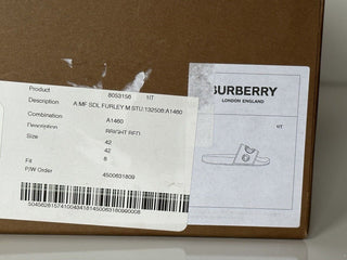 Мужские ярко-красные шлепанцы Furley с люверсами Burberry за 420 долларов США 9 США (42) 8053156