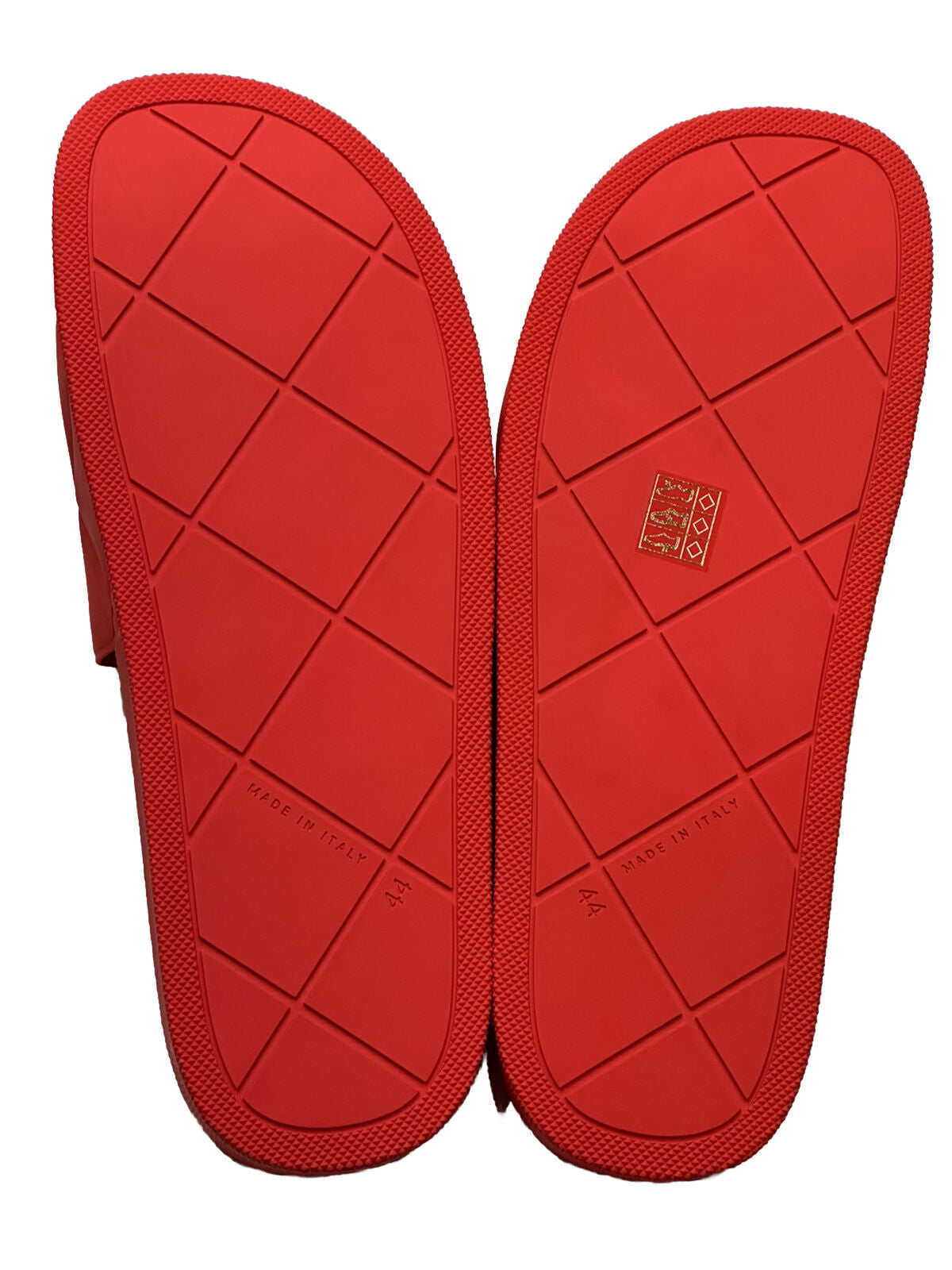 NIB Резиновые сандалии Bottega Veneta Slider с узором Tomato 11, США (44) 640050, $390