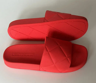 NIB Резиновые сандалии Bottega Veneta Slider с узором Tomato 13, США (46) 640050, $390