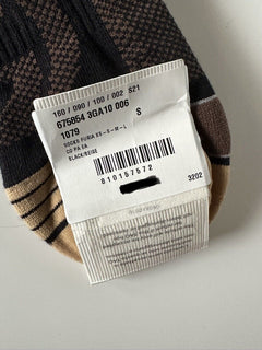 Носки NWT Gucci GG черные/бежевые, размер S (18-20 см), производство Италия 675854 