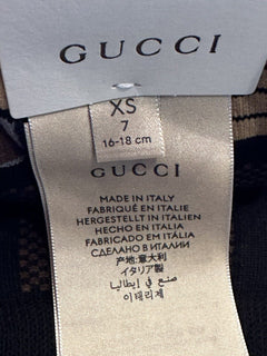 NWT Gucci GG Black/Beige Socks Size XS (16-18 cm) Made in Italy 675854