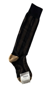 NWT Gucci GG Black/Beige Socks Size XS (16-18 cm) Made in Italy 675854