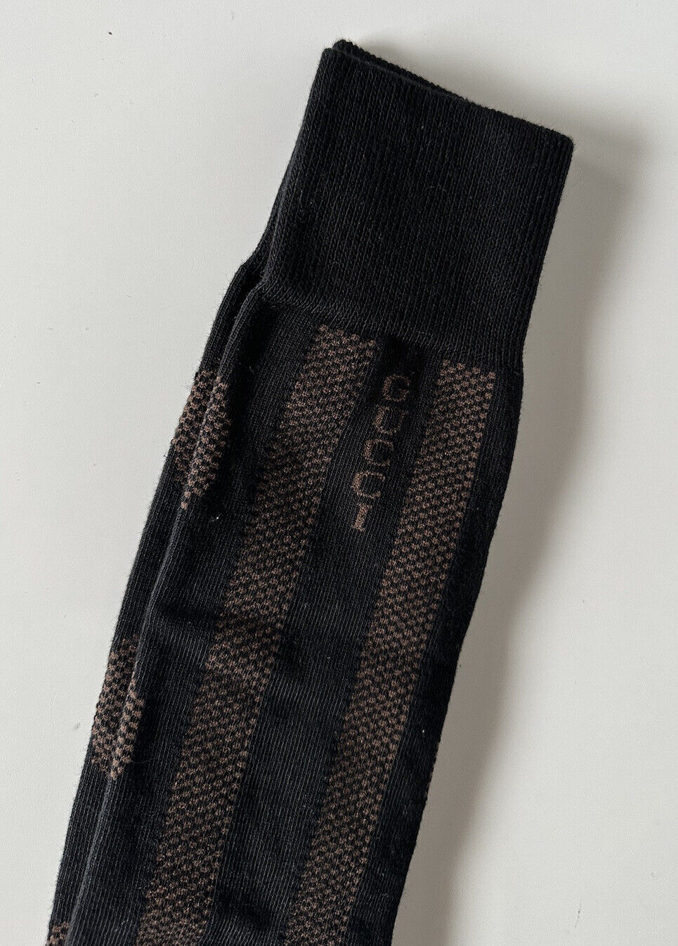 NWT Gucci GG Black/Beige Socks Size XS (16-18 cm) Made in Italy 675854