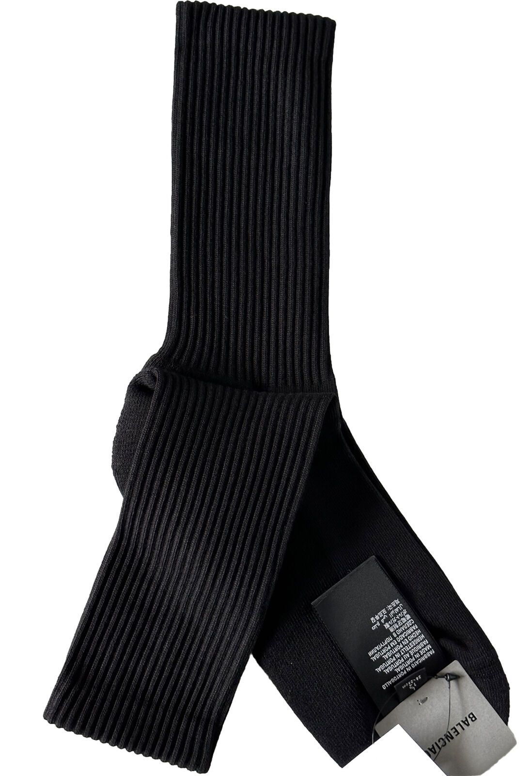 NWT $150 Balenciaga Logo Tennis Socks Black Large (41-43) Made in Portugal