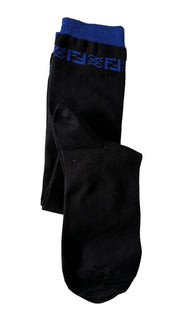 NWT $260 Fendi FF Karligraphy Socks Black Large Made in Italy