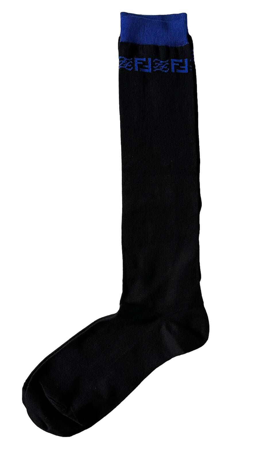 NWT $260 Fendi FF Karligraphy Socks Black Large Made in Italy