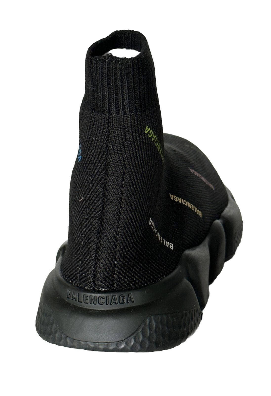 NIB 450 долларов США Balenciaga Little Boy's Logo Speed ​​LT Sock Кроссовки Черные 25–26 (7,4 дюйма) 
