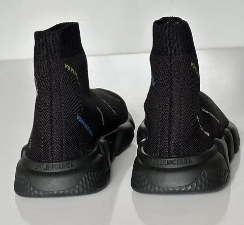 NIB 450 $ Balenciaga Logo Speed ​​LT Sock Sneakers für kleine Jungen Schwarz 25-26 (7,4") 