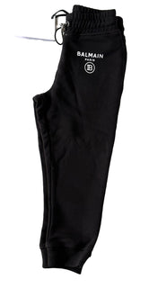 СЗТ 331 доллар США. Черные джоггеры с логотипом для мальчиков Balmain, размер 4, сделано в Португалии.