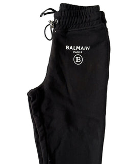 СЗТ 331 доллар США. Черные джоггеры с логотипом для мальчиков Balmain, размер 4, сделано в Португалии.