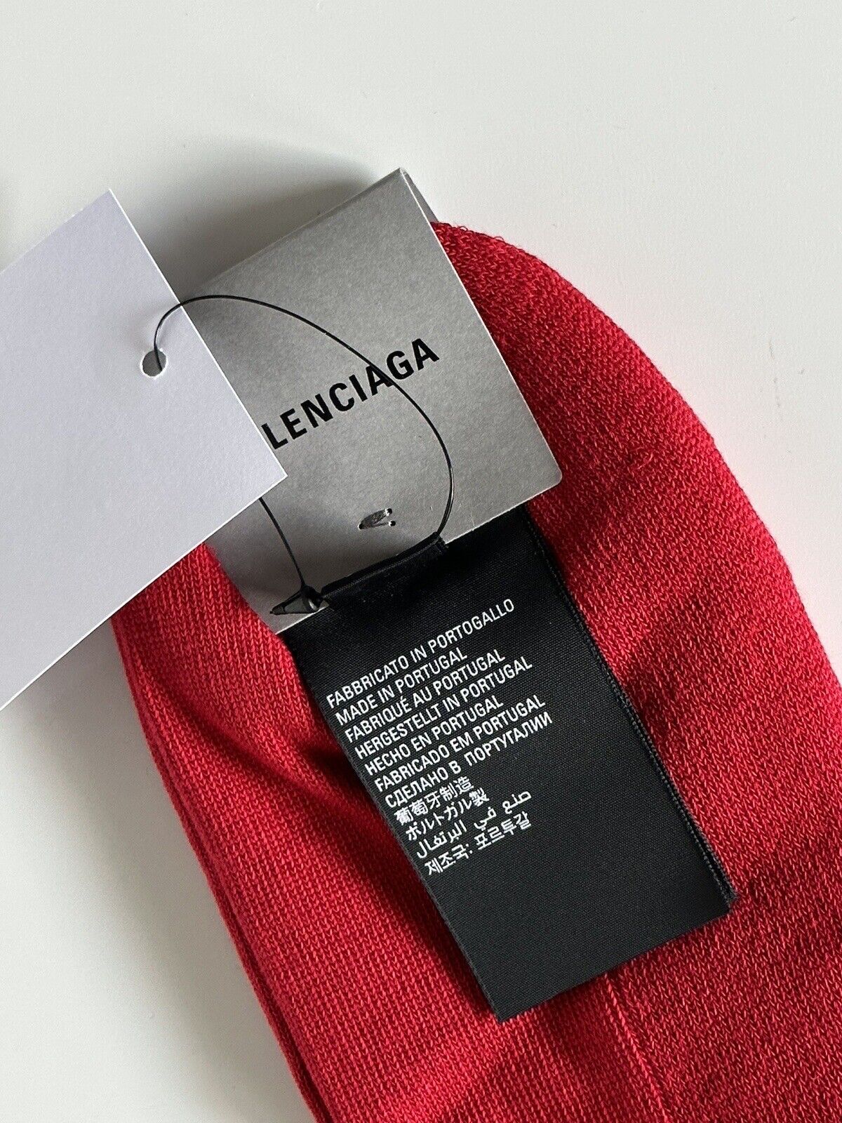 Теннисные носки Balenciaga Logo, красные, большие (12 долларов США), NWT, 150 долларов США, сделано в Португалии 