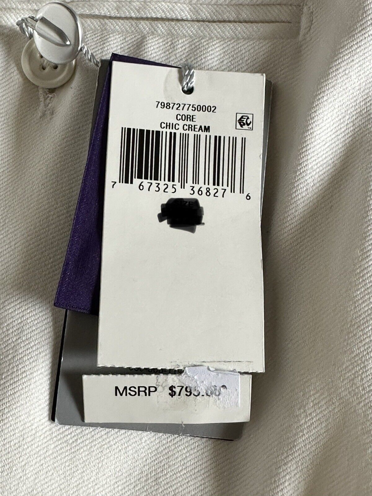NWT $695 Ralph Lauren Purple Label Men's Viscose/Silk Cream Dress Pants 30 US IT