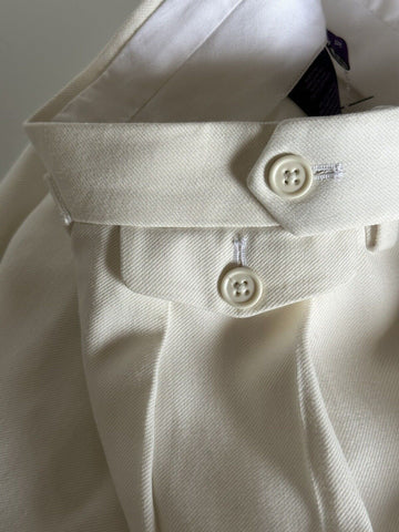 Neu mit Etikett: 695 $ Ralph Lauren Purple Label Herren-Anzughose aus Viskose/Seide, Creme, 30 US IT
