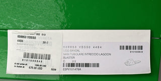 NWT $1350 Bottega Veneta Petroleum Синие сандалии на плоской подошве Туфли 8 США 608853 
