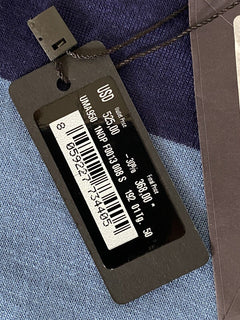 Neu mit Etikett: 980 $ Prada Kurzarm-Poloshirt aus Wolle in Blau UMA950 40 US (50) Hergestellt in Italien