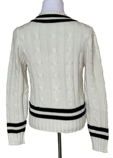 Мужской кашемировый свитер кремового цвета с v-образным вырезом Polo Ralph Lauren Purple Label NWT $1495 M IT 