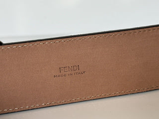 NWT $550 Fendi FF Calf Leather Brown Belt 110/44 Italy 7C0403