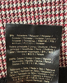 NWT $720 Fendi Woven Fabric Red/Black Bucket Hat Made in Italy Large FXQ801
