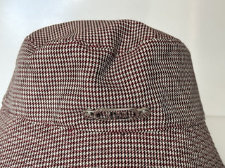 NWT $720 Fendi Woven Fabric Red/Black Bucket Hat Made in Italy Large FXQ801