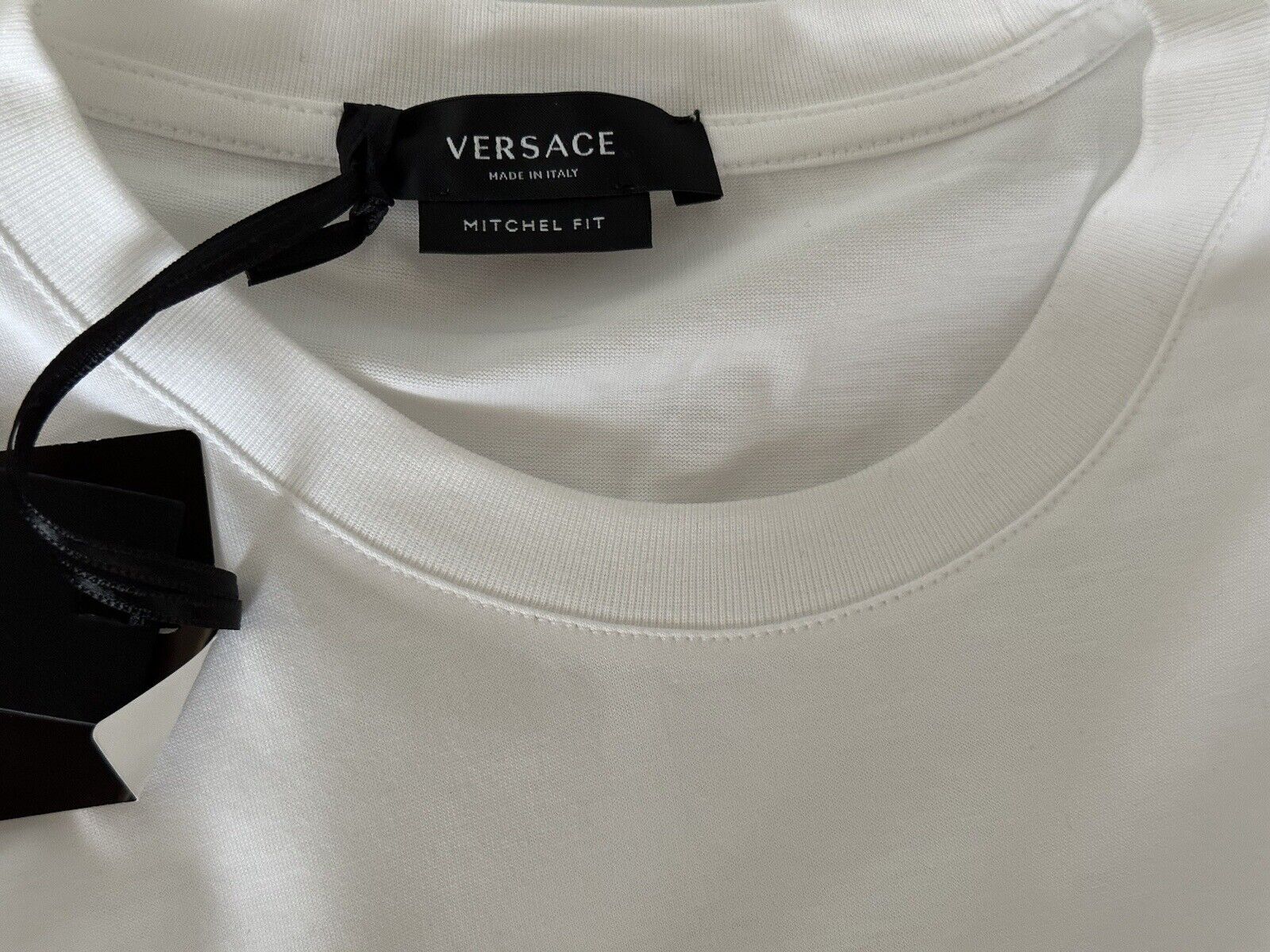 NWT $775 Versace Mitchel Fit Logo White Jersey T-Shirt XL 1008485 Italy