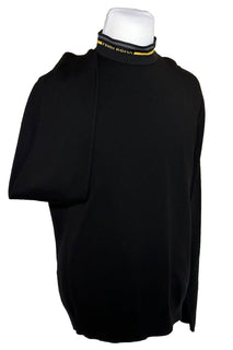 NWT 850 $ Fendi Wollstrickpullover Schwarz 54 Euro FZY464 Hergestellt in Italien 